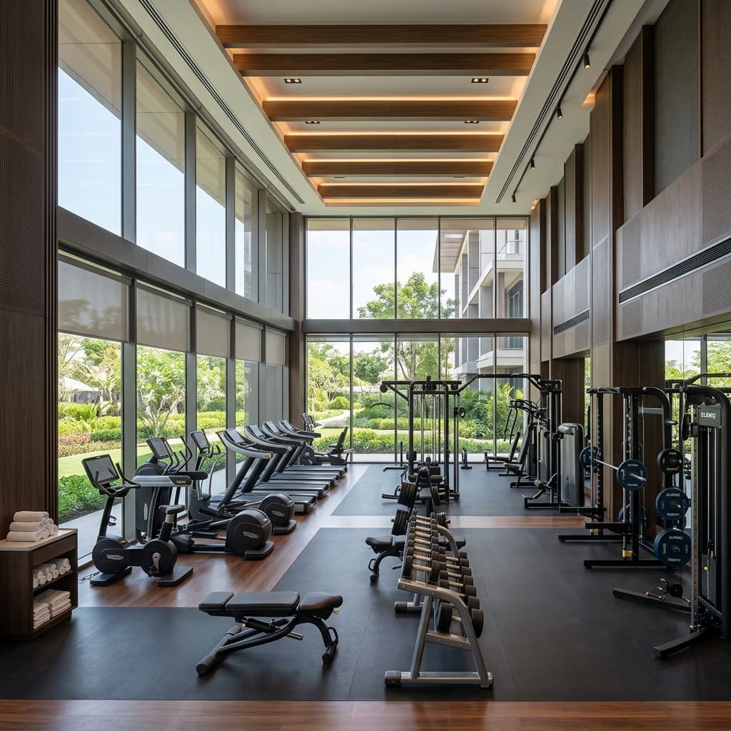 Modern gymnasium at Nirvana City